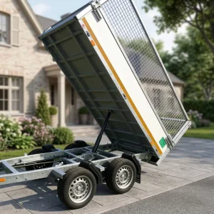 Tandem Axle Small Flatbed Cargo Transport Trailer Farm Utility Trailer Light Machinery Transport Trailer