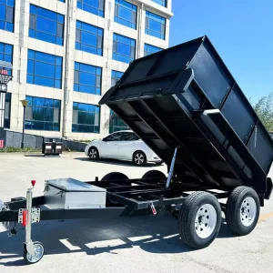 Tandem Axle Steel Hydraulic Utility Trailer with LED ADR Lights Multi Function for Cargo Box Fence Dump 1001 2000kg Payload