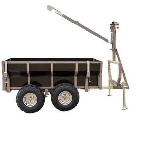 Tandem Diamond Plate Floor Box Car Trailer ATV Tandem Trailer With Winch Tipping A01E