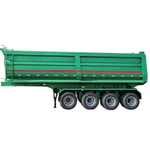The Factory Produces and Sells U shaped 4 axis End Closed Dump Semi trailer Trailers