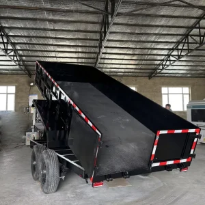 Three Horses 4 Wheel 2.5 Ton Farm Agriculture Tandem Dump Farm Trailer