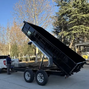 Three Horses 5t Steel Farm Trailer with Electric Brake Customizable 3mm Floor for Tractor Transport High Safety