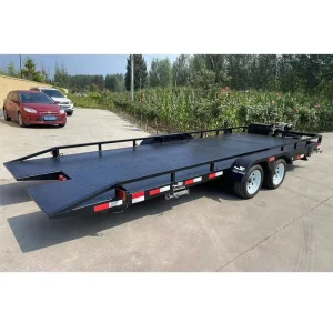 Three Horses Steel Car Trailer ATV Tilt Hauler Trailer with 2000 kg Payload for Sale