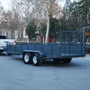 Three Horses Steel Farm Utility Vehicle Trailer 2500kg Payload Electric Handle Brake High Safety for Agricultural Construction
