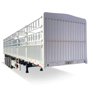 Tokunbo 4 Axle Fence Cargo Trailer High Strength Steel for Africa Livestock Animal Cattle Transport