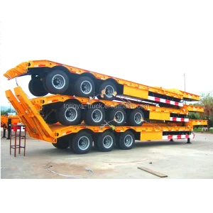 Tongya Steel Semi Trailer Lowbed Truck Trailer 100T Heavy Duty