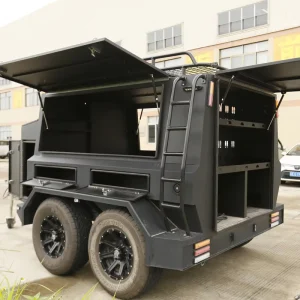 Tool Trailer Builder’s Dual Axle Utility Tradesman Box Travel Trailer