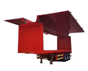 Top Selling Logistics Wingspan Van Semi Trailer Open Wing Steel Box Semi Truck Trailers