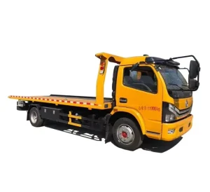 Tow Trucks Wreckers with Trailer Truck and Wrecker Towing Truck Are Used for Vehicle Breakdown Rescue