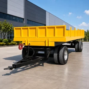 Towable Flatbed Cargo Trailer for Factory Warehouse Logistics