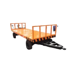 Towable Flatbed Cargo Trailer for Factory Warehouse Logistics