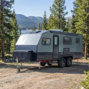Toy Hauler Motorhome with Ramp Door Garage Space for ATV Motorcycle and Full Living Quarters