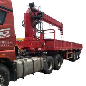 Tractor Semi Trailer with Hydraulic Crane 10 20 Ton Load Capacity Robust Multi Purpose Heavy Haulage Solution
