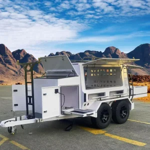 Tradesman Heavy Duty Offroad Utility Mining Trailer Lightweight with Waterproof Storage Drawers and Roof Rack
