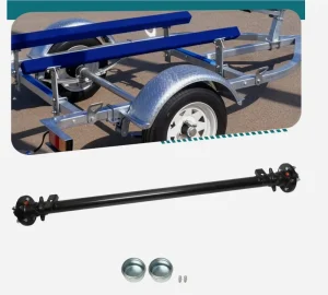 Trailer Axle Parts 6000 Lbs 6 Holes Axle Beam Wheel Axle Assembly