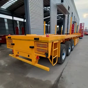 Trailer Container 2 Axle 40 Feet 20Ft 40Ft Container Carry Flatbed Truck Flat Bed Container Truck Trailer