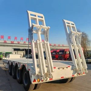 Trailer Factory Heavy Duty 3 Axles 2 Axles 40 Ton 50ton 40ft Lowboy Trailer Semi Truck Trailer for Sale