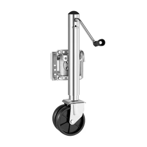 Trailer Jack with Two Wheels Heavy Duty 2000 Lbs Load Capacity 10inch Lift Swivel Boat Zinc Plated Steel Mechanical
