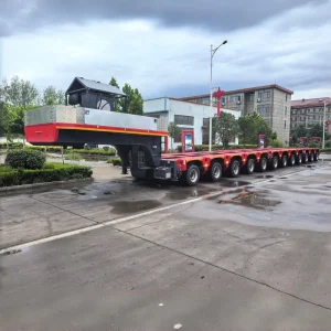 Trailer Nicolas Style 300 Tons 12 Line 24 Axles Multi axle Gooseneck Flat Bed Hydraulic Modular Trailer Shandong