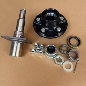 Trailer Parts 5 Lugs Bolts Trailer Wheel Hub Kits 3500lbs 5 on 4.5″ BC Trailer Hub