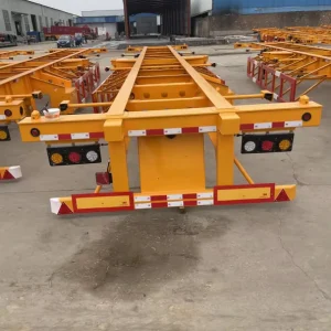 Tri Axle 40ft Steel Skeleton Semi Trailer High Strength Container Chassis High Payload in Africa
