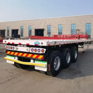 Tri Axle Forty Trailers 50 Tons 20FT 40FT 50FT 53 Foot Container Chassis Flatbed Semi Trucks Trailer for Sale