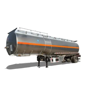 Tri Axle Fuel Tanker Trailer 43 CBM Aluminum Alloy Oil Storage and Transport Tank Semi Trailer