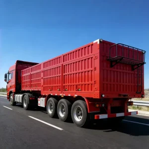Tri Axle Steel Enclosed Dry Van Semi Trailer Heavy Duty Box Type Cargo Trailer 60 Ton Capacity for General Freight Logistics