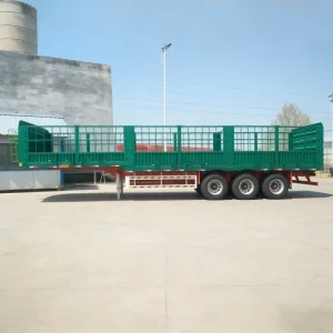 Tri Axle Steel Stake Body Livestock & Cargo Semi Trailer with 80Ton Capacity for Bulk and Animal Transport