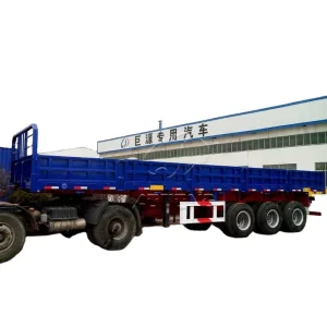 Tri Axles Side Board Fence Utility Trailers Flatbed Detachable Sidewall Semi Trailer Truck Tractor Trailers for Cargo Carrier