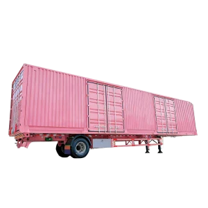 Tri Axles Steel Semi Trailer with Utility Goods Cargo Dump Curtain Side Box Van