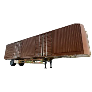 Tri Axles Steel Semi Trailer with Utility Goods Cargo Dump Curtain Side Box Van