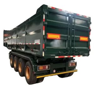 Truck 3 Axles Rear Dump Tipping Trailer 45cbm 40 50 60Ton U Shaped 4 Axle End Rear Tipper Dumper Semi Truck Trailers