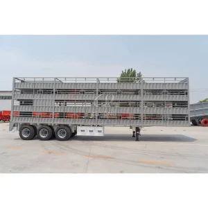 Truck Cargo Trailer Animal Carrier Livestock Fence Trailers For Cargo Transport