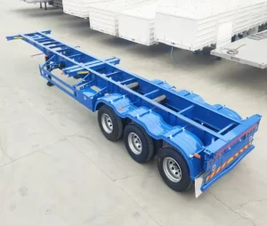 Truck Trailers 40ft Flat Flatbed Semi Trailer 20 FT & 40 FT Steel Container Transport Semi-Trailer for Truck Use