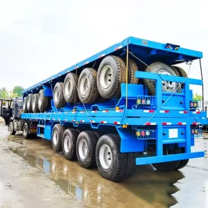 Truck Trailers Flatbed Semi Trailer 2-4 Axle 3 Axles 30-100 Ton 40 Ton Customizable Trailer Truck in Stock