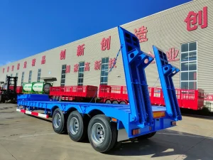 Truck Trailers Flatbed Semi Trailer 3 Axles 60 Ton 40 Ton Customizable Trailer Truck in Stock