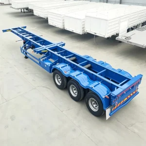 Truck Trailers Skeleton Trailer 40ft 20 FT & 40 FT Steel Bumper Pull Skeletal Container Chassis Frame Transport Semi Trailer