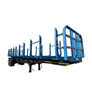 Two-Axle Timber Transport Semi-Trailers Steel Forest Wooden Log Transport Truck Trailers Russian Type