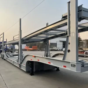 Two Axles Can Hold 8 9 Cars Hot dip Galvanized Flat Trailer Outdoor Practical Semi trailer Is Used for Road Car Transportation