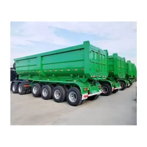 U Shape Hydraulic Cylinder Rear End Dump Tipping Tipper Sand Ore Dumper Box Van Semi Trailer Made of Steel