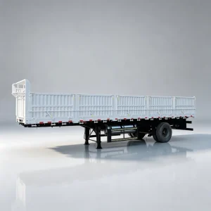 U-Shaped Cargo Box Side Tipping Trailer Integrated Frame Structure