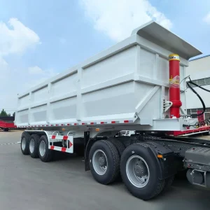 U Type Design Rear Dump Semi Truck Trailer for Efficient Sand and Stone Hydraulic Tipping Transport Systems