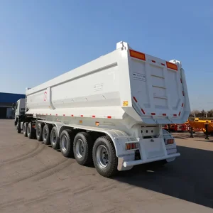 U Type Tipper Cargo Trailer Customized 2 3 4 5 Axle Heavy Duty 35 40 45 Cbm 60 Tons Steel Truck Trailers Semi Trailer