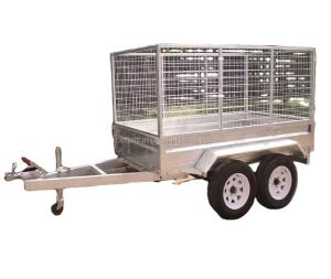 US DOT VIN Dual Axle Transportation Utility Mesh Cage Trailer