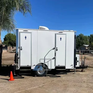 US Standard Portable Bathroom Trailer VIP Mobile Restroom for Events Toilet Trailer with Shower