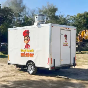 USA Full Kitchen Mobile Food Trailer for Snack Food Doughnut Hot Dog Pizza Ice Cream Truck with 220v for Restaurants Traders