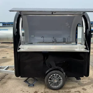 USA Standard Food Sector Food Truck Kitchen Equipments BBQ Concession Trailer Commercial Service Window Mobile Food Trailer