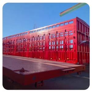 Used 2 3 4 Axles 60 Tons 80 Ton Flatbed Container Semi Trailer Shipping Container Trailer