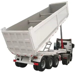 Used 3 4 Axle 60 Ton 45cbm U Shape Hydraulic Side Dump Tipper Truck Semi Trailer